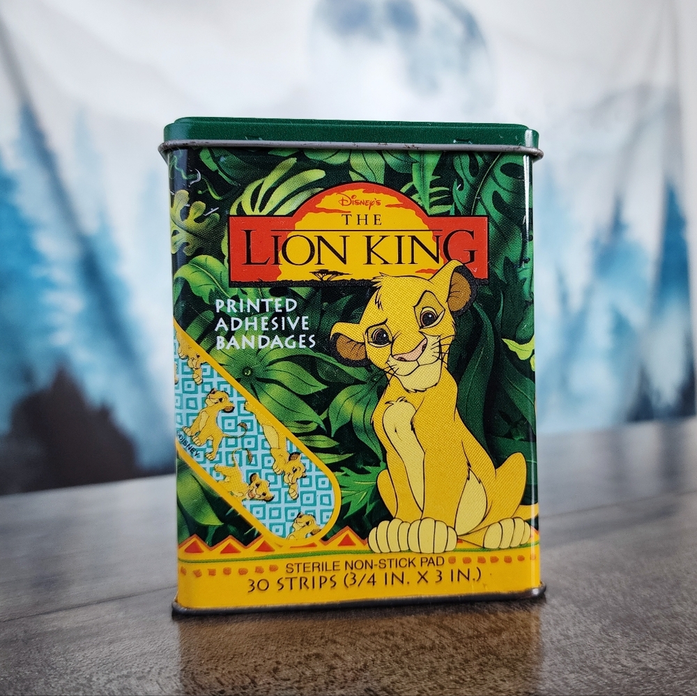 Disney Lion King Collectible Bandage Tin - EMPTY Vintage 90s
